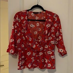 Vero Moda - Orange Vneck Top